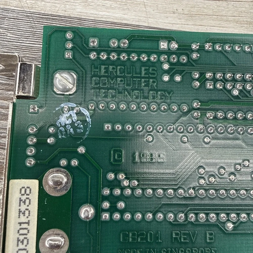 HERCULES COMPUTER TECHNOLOGY, HGC, GRAPHICS CARD GB201 REV B - Untested / Parts
